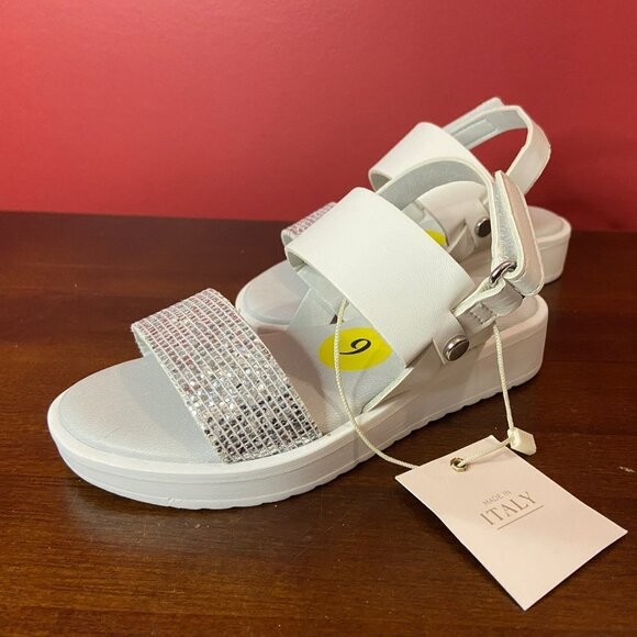 Giulia Palai Girl's White Italian Dress Sandals - Size 9 - NWT - Picture 2 of 4